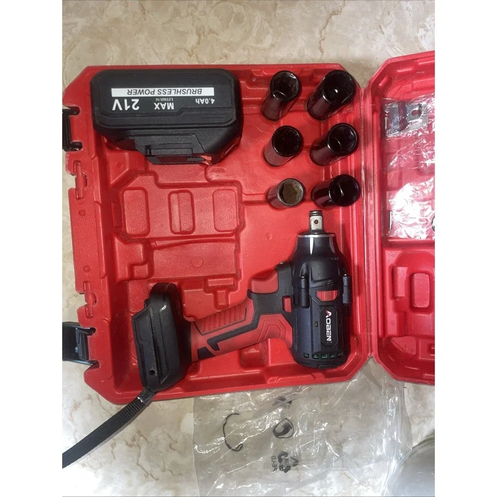 Aoben 21V Cordless High Torque Impact Wrench 1/2